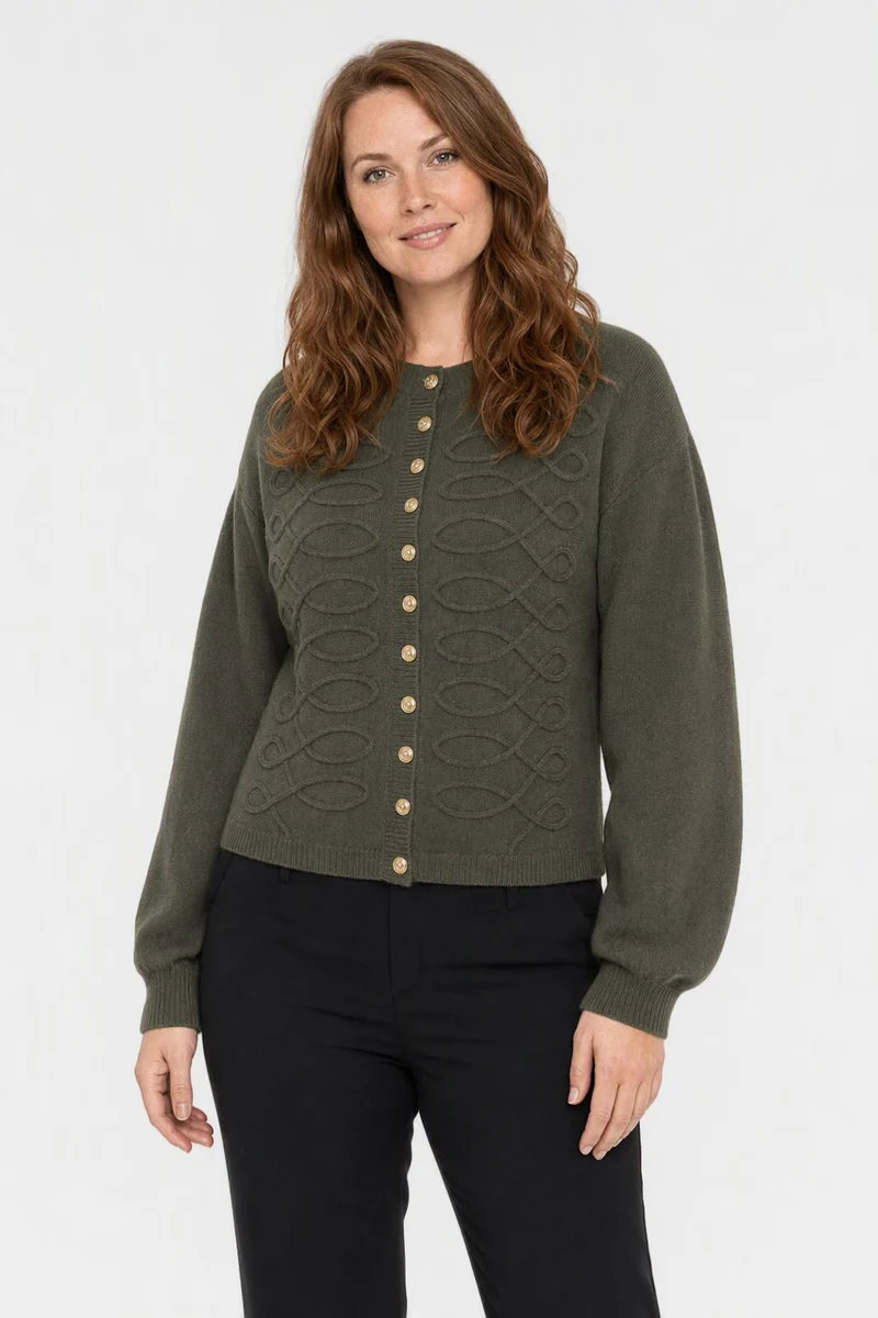 A-Bee - Honora Cardigan - Khaki