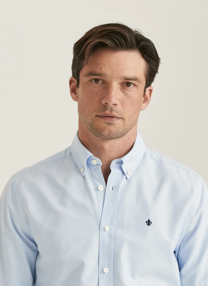 MORRIS Oxford Button Down Shirt - Light Blue