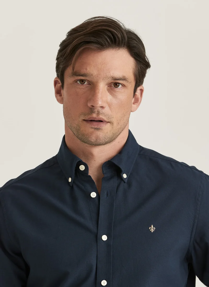 MORRIS Oxford Button Down Shirt - Navy