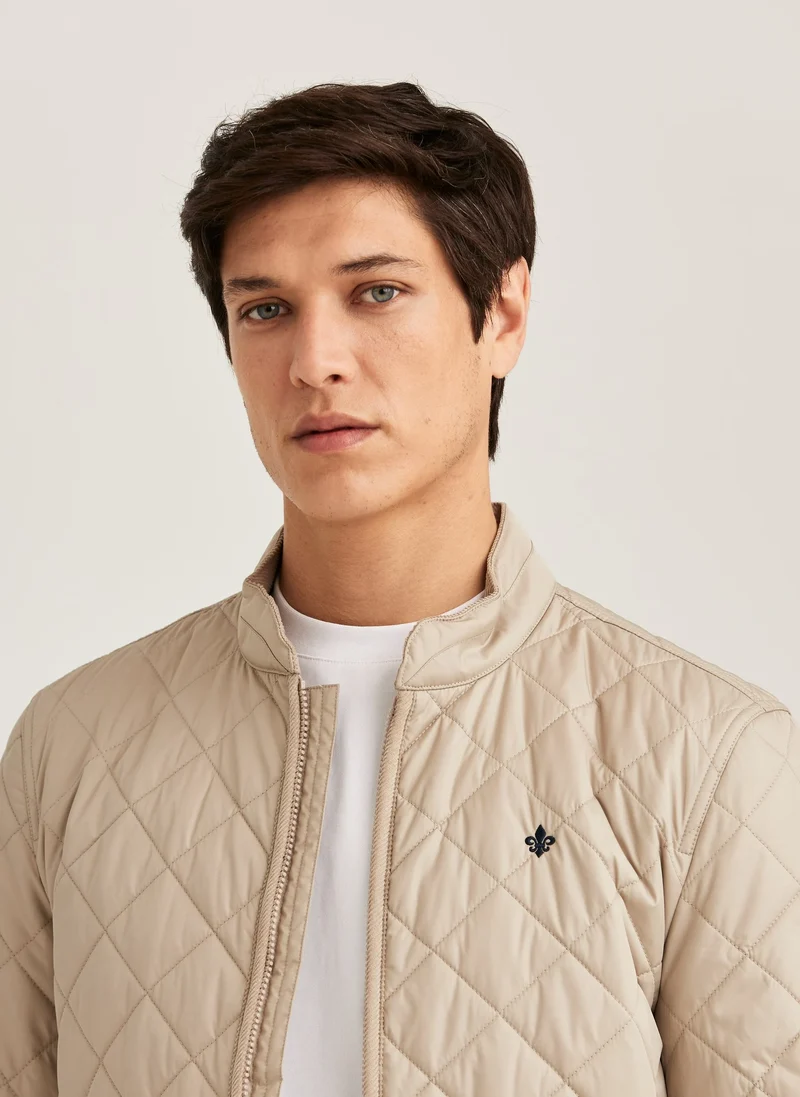 MORRIS Teddy Quilted Jacka - Khaki