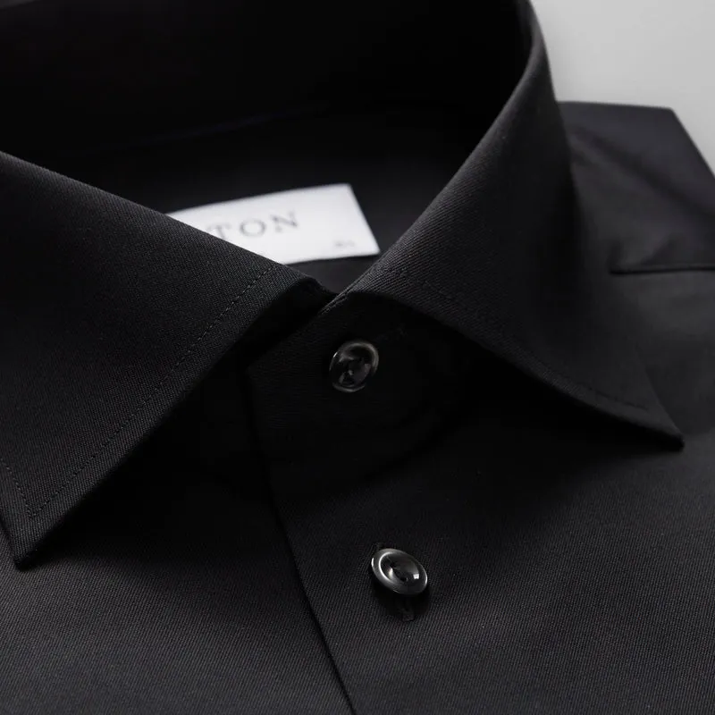 ETON Signature Twill Shirt Contemporary - Black