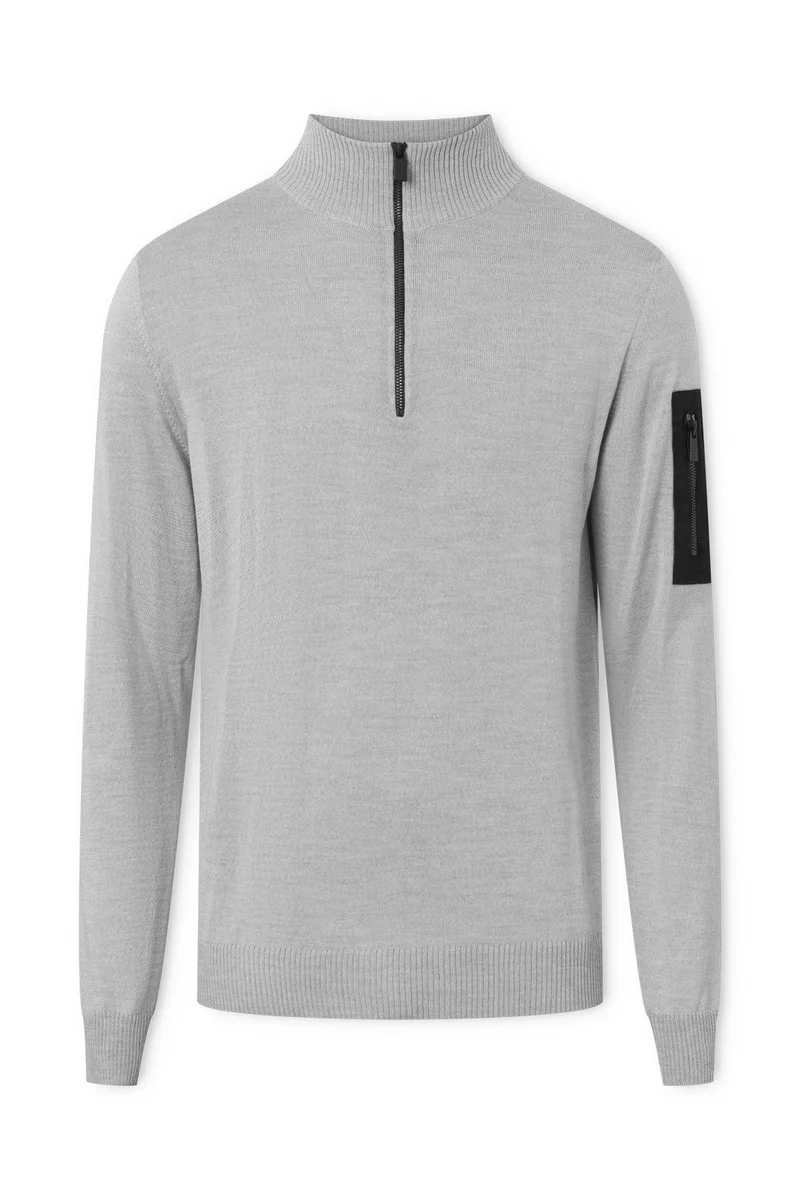 SNOOT Lucca Merino Half-Zip - Fog