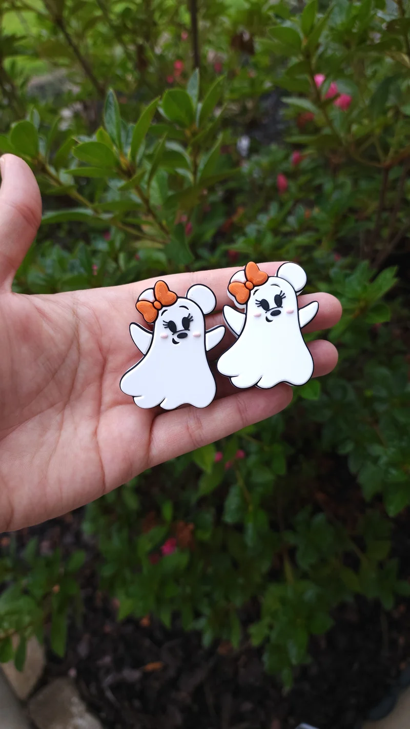 *STL /3MF FILE * Halloween Girl Mouse Ghost Straw Topper 8mm & 10mm