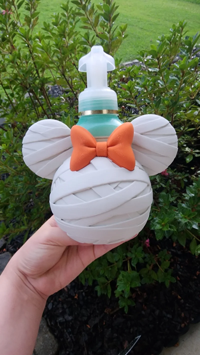 Halloween Mouse Mummy with Bow Bath & Body Foam Soap Holder