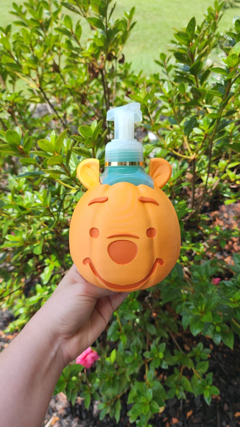 Halloween Bear Pumpkin Bath & Body Foam Soap Holder