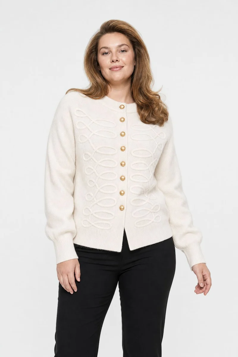 A-Bee - Honora Cardigan - Ecru