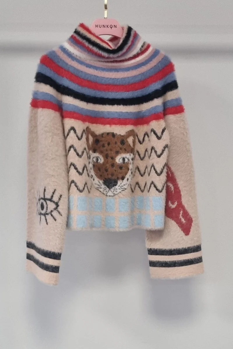 Hunkøn - Kitti Knit Blouse 26500 - Loud Leo