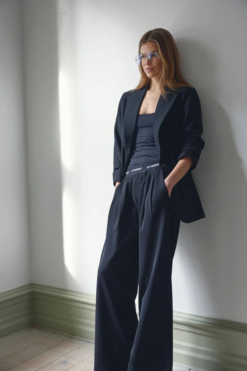 Co´Couture - Aminacc Split Panel Pant 41026 - 96 - Black