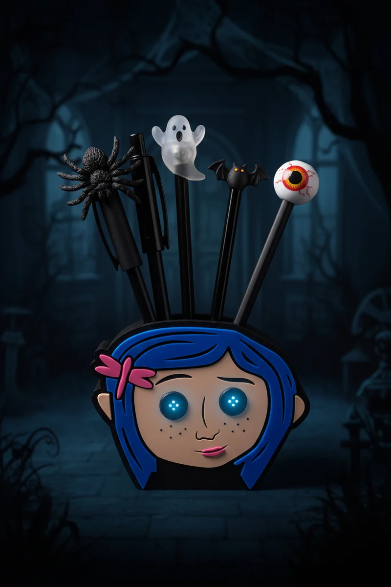 *STL /3MF FILE ONLY* Halloween Movie Button Girl Pen Holder Digital File