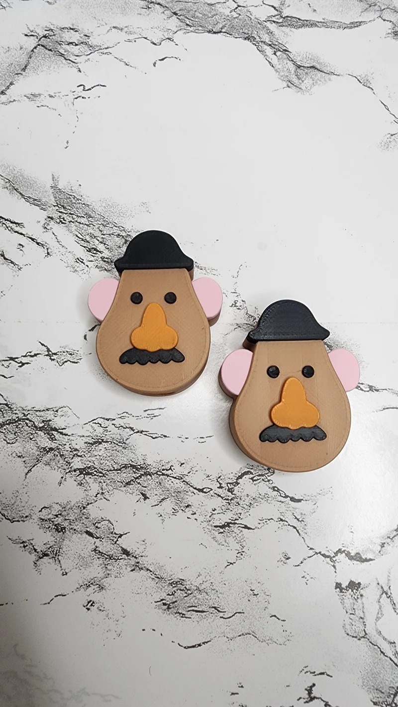 *STL /3MF FILE * Cartoon Potato Straw Topper 8mm & 10mm
