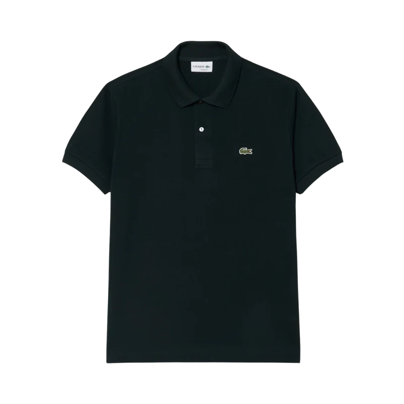 Short Sleeved Ribbed Coll - Dark green