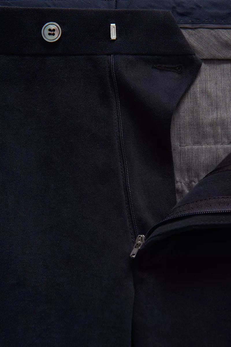 OSCAR JACOBSON Denz Turn Up Trousers - Navy