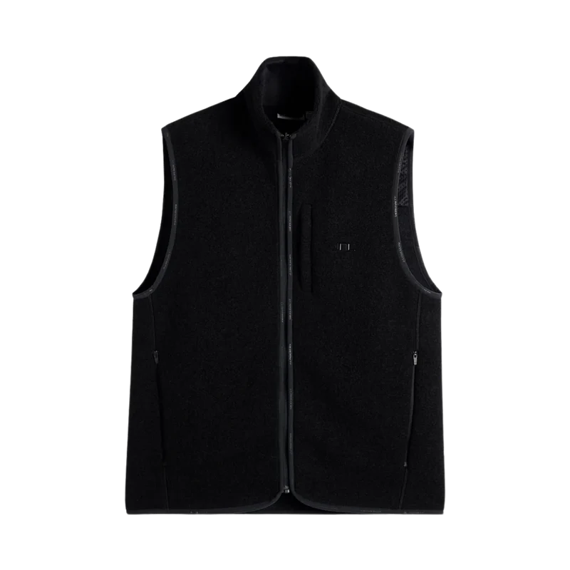 Duncan Wool Fleece Vest - Black