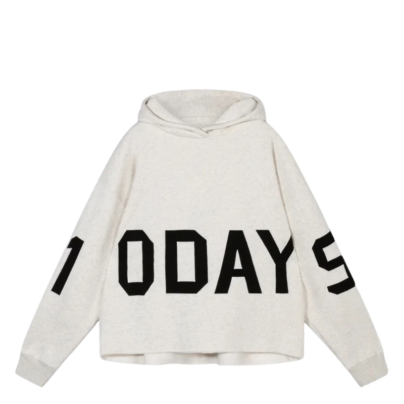The statement Logo hoodie - Soft white melee