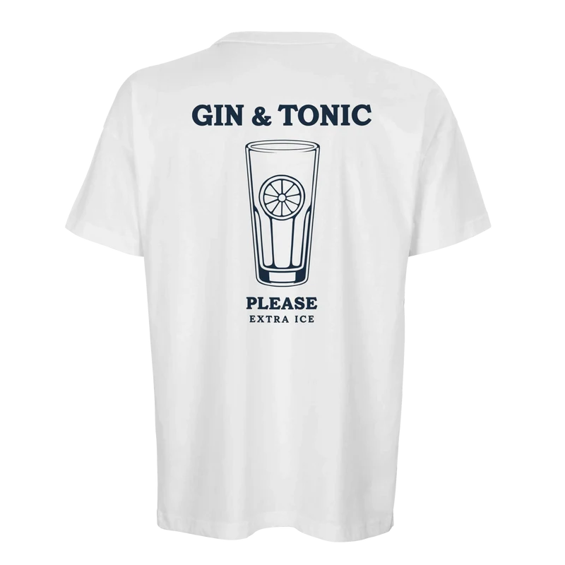 Oversized T-shirt - Gin & Tonic (Ryggtryck)