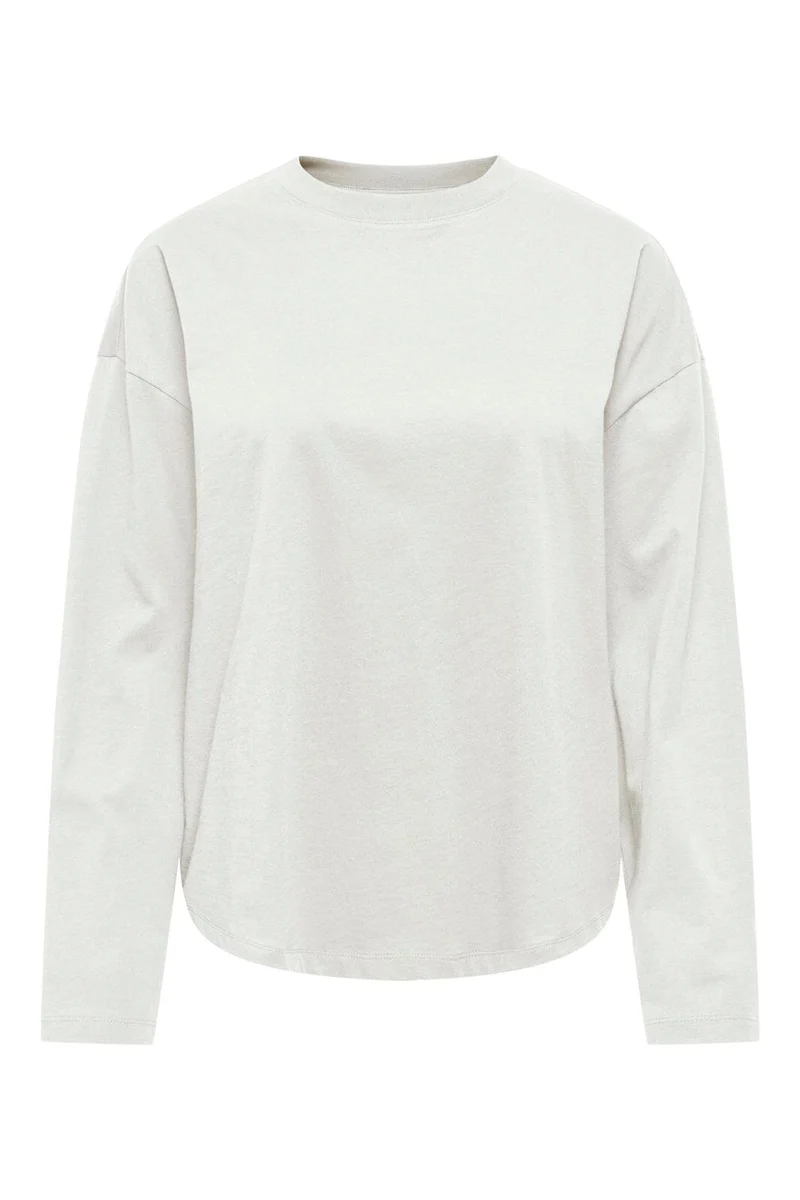 Only - Onlhappy L/S O-Neck Tee - 5121620 Cloud Dancer