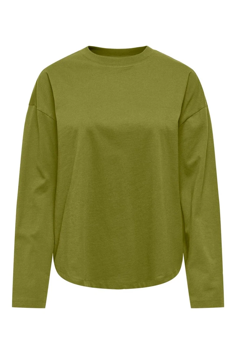 Only - Onlhappy L/S O-Neck Tee - 5110809 Cardamom Seed