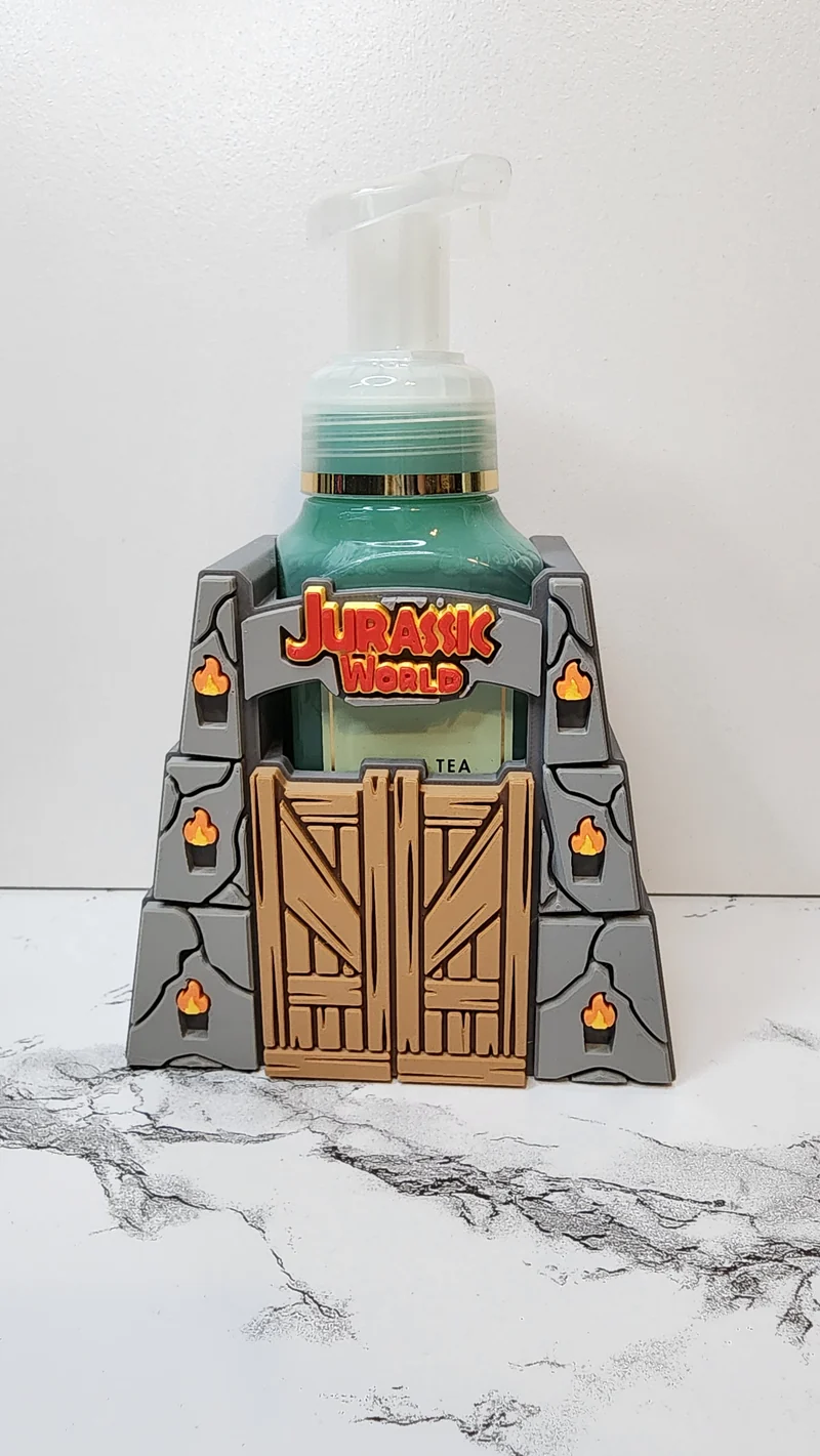 *STL /3MF FILE ONLY* Dinosaur Entrance Bath & Body Foam Soap Holder Digital File