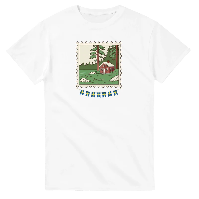 T-shirt Original - Sverige på ett frimärke