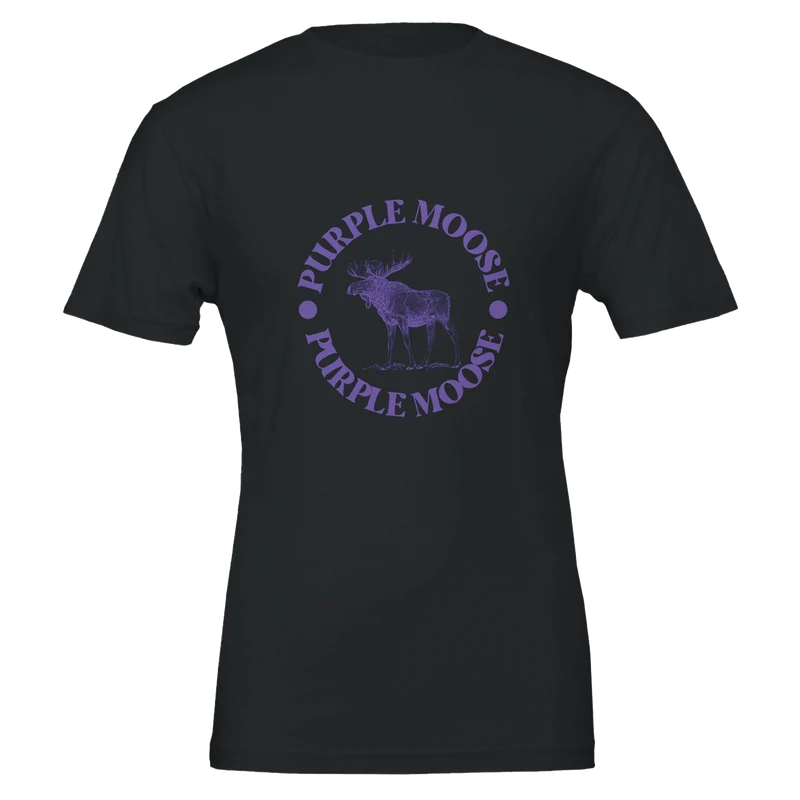 T-shirt Premium Unisex Svart - Purple Moose