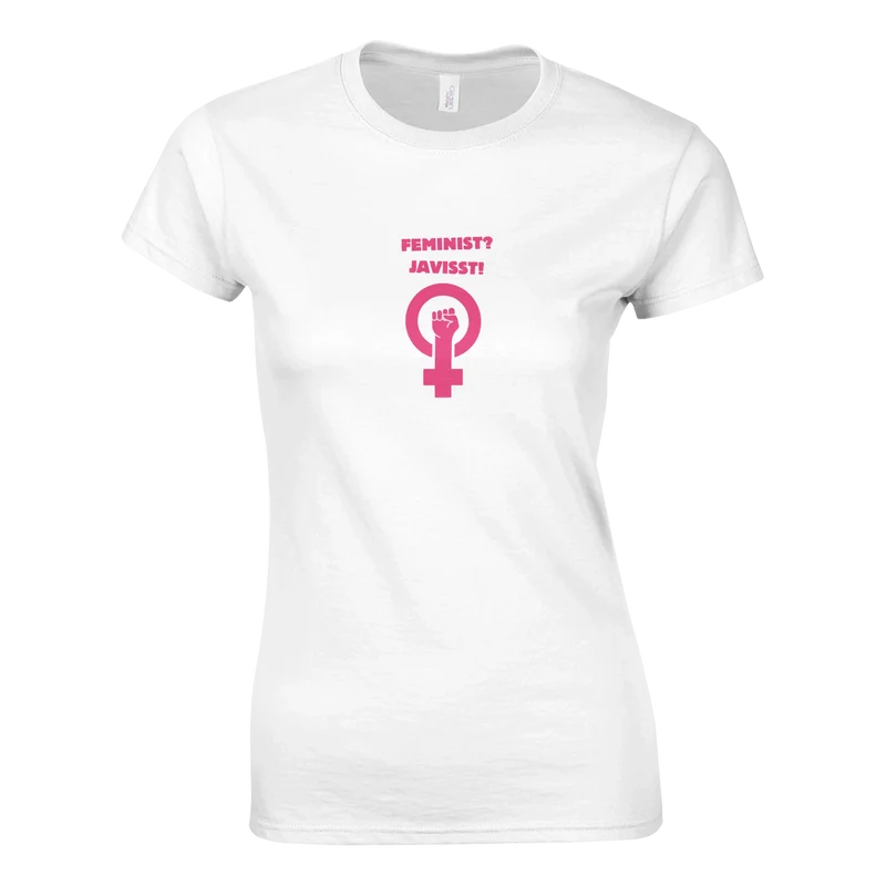 Classic T-shirt Dam - Feminist? Javisst!