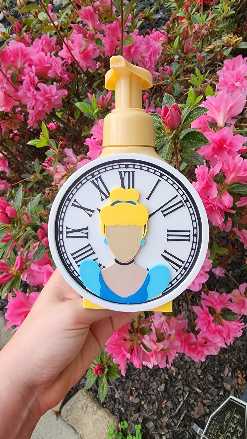 Princess Clock Bath & Body Foam Soap Holder