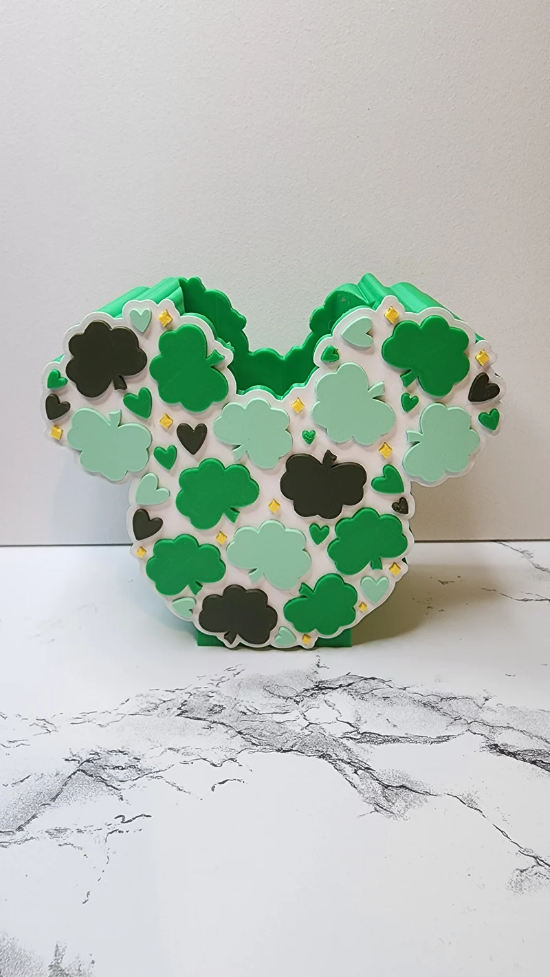 *STL FILE ONLY* St. Patrick's Day Four Leaf Clover Pen / Pencil Holder