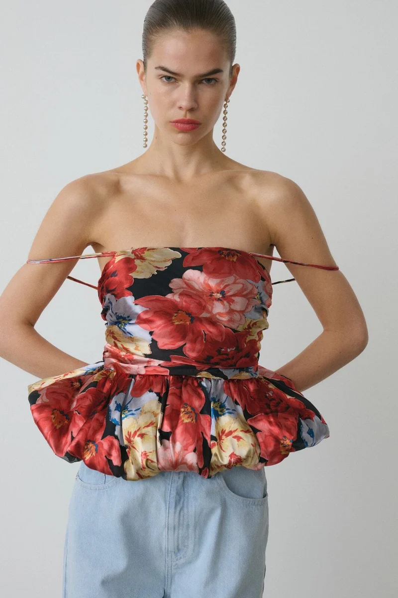 Gestuz - Gzsigrida P Silk Top 10911035 - 109158 - Dessert Flower Multi