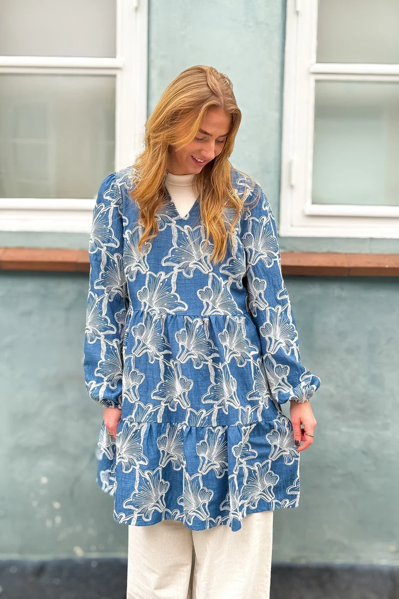 A-View - Adina Dress AV7098 - 286 - Denim Blue
