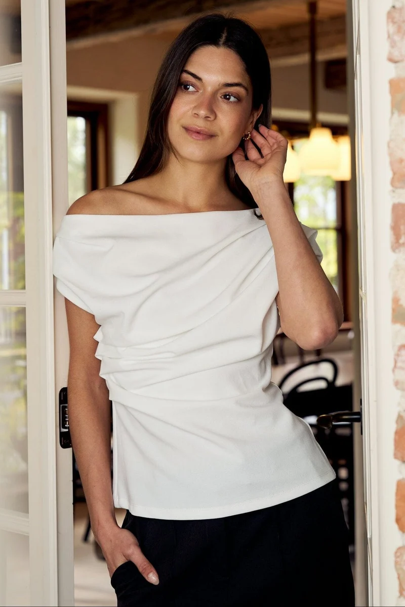 Neo Noir - Mabelle Drapy Top 168038 - 120 - White