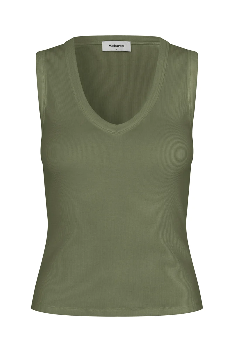 ModströM - Igormd V-Neck Top 59651 - 02201 - Army Dust