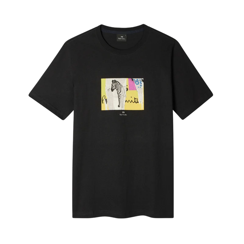Reg Fit T-Shirt Zebra - Black