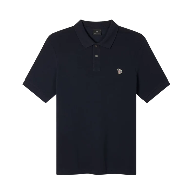 Reg Fit SS Polo Shirt Zebra - Dark Navy