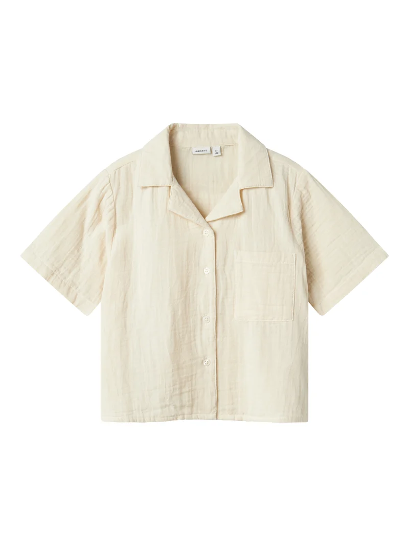 Kortärmad Muslin Blus