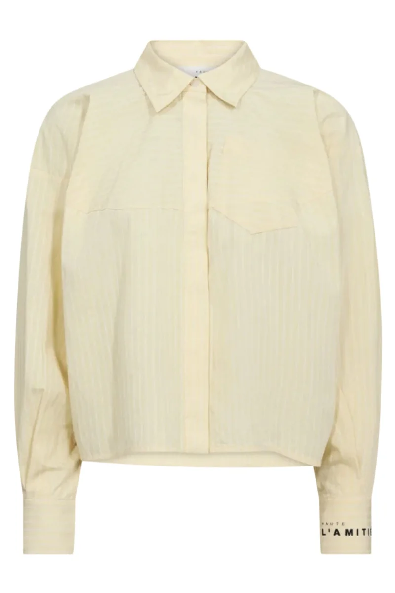 Haute L'Amitié - Sophie Yellow Stripe Shirt HL10751 - Pale Yellow