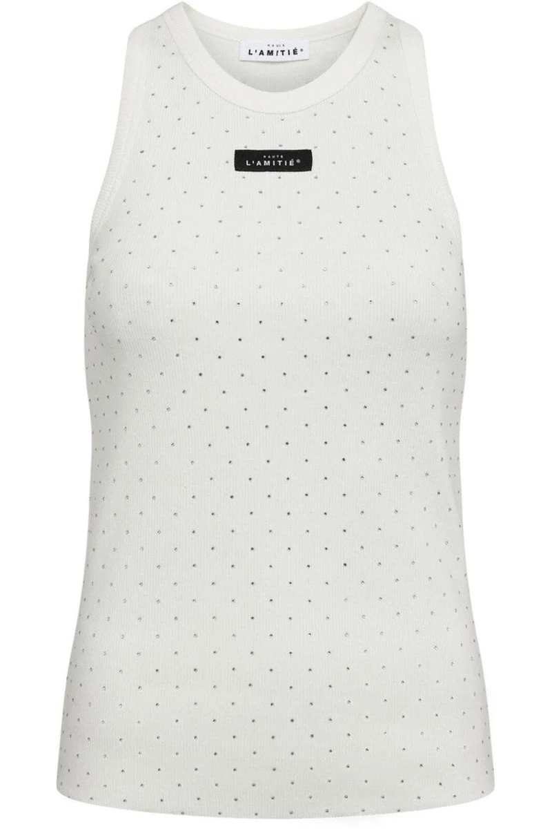Haute L'Amitié - Rib Badge Stone Tank HL10707 - Off-White
