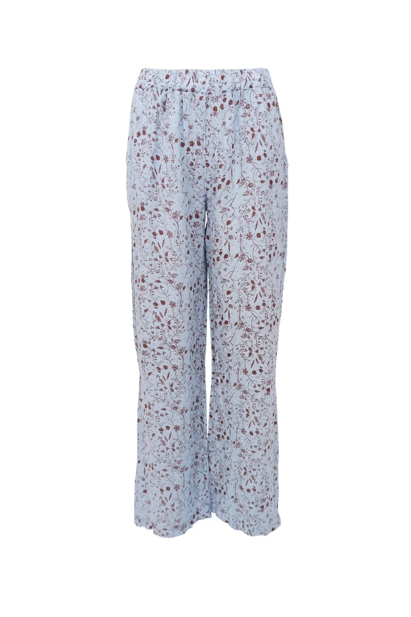 Black Colour - Bcmelina Wide Linen Pant 41114 - Floral