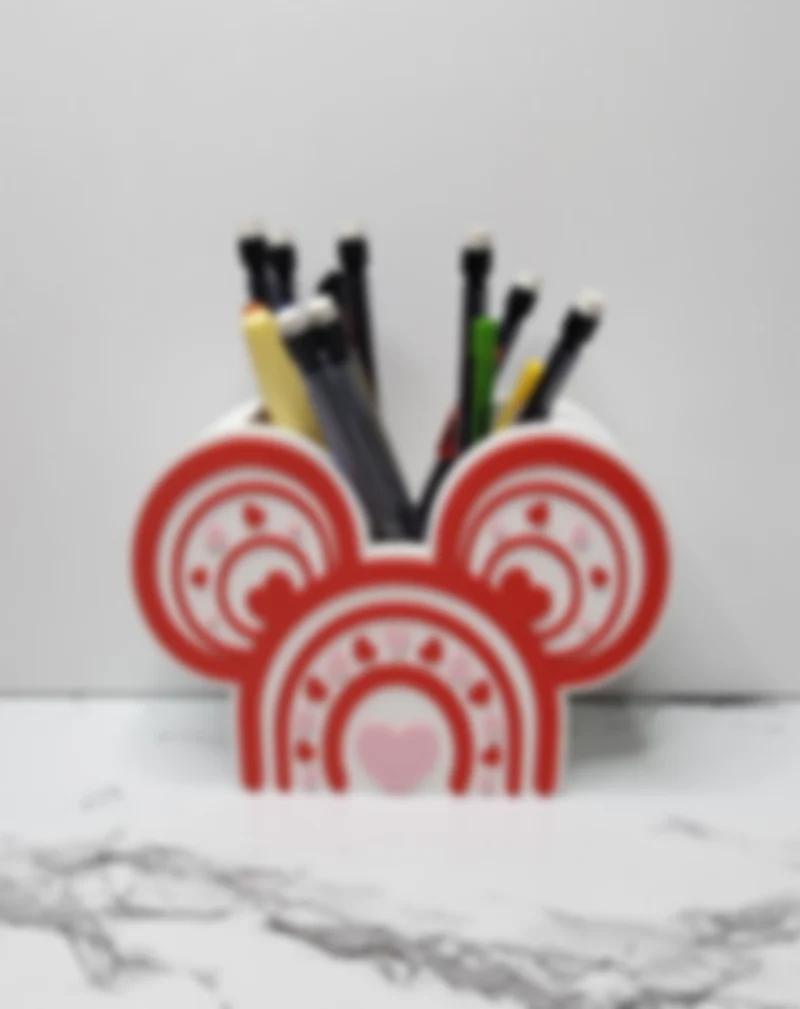 *STL FILE ONLY* Valentine's Day Rainbow Pencil / Pen Holder Digital File