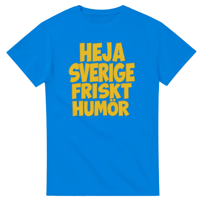 T-shirt - Heja Sverige friskt humör | Fram & Baksida