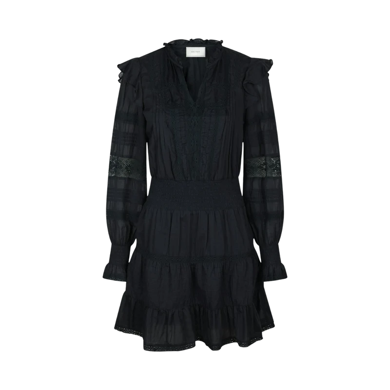Aran S voile Dress - Navy