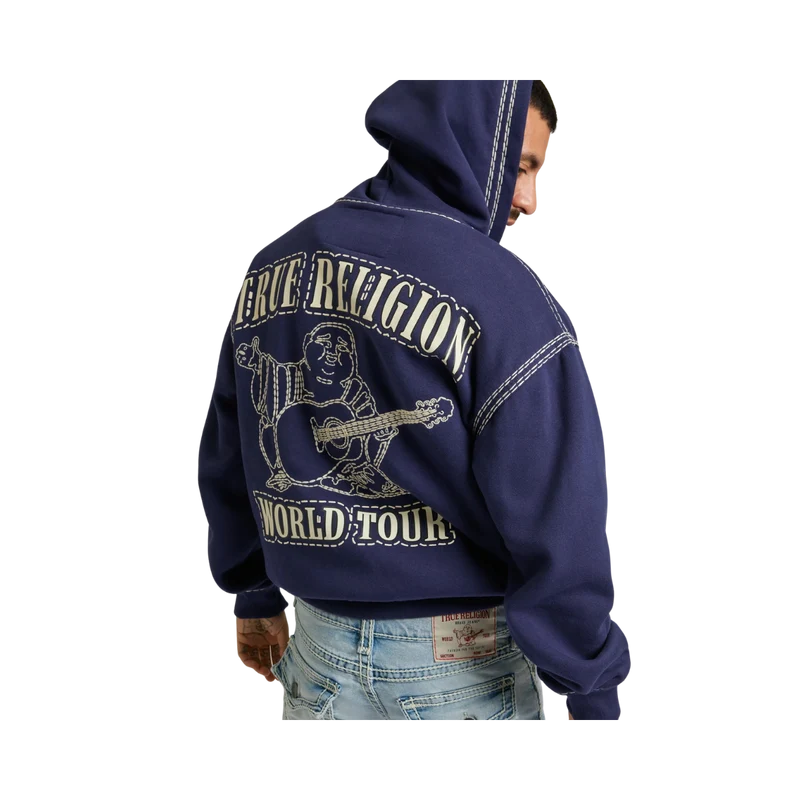 Super Boxy Zip Up Hoodie - Eclipse
