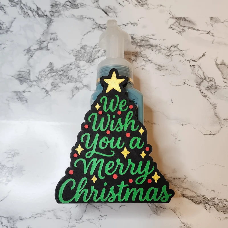 *STL FILE ONLY* We Wish You A Merry Christmas Tree Bath &Body Foam Soap Holder Digital File