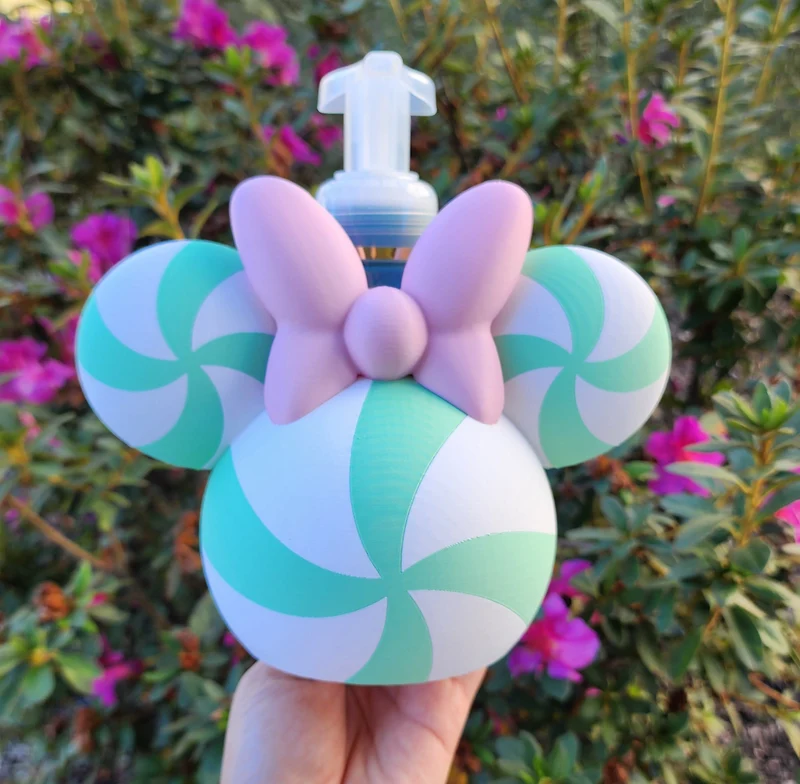 *STL /3MF FILE ONLY* Peppermint With Bow Bath & Body Foam Soap Holder Digital File