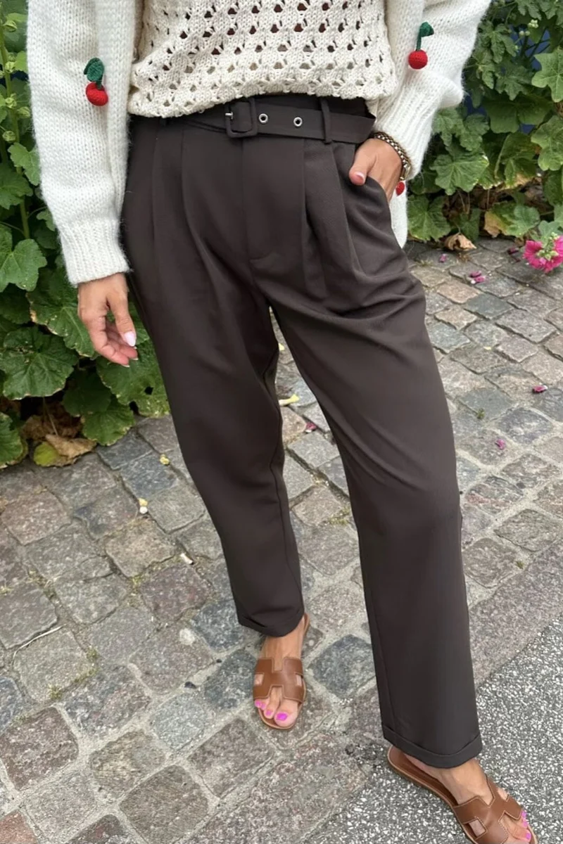 Valentin Studio - Suited Pants - Dark brown