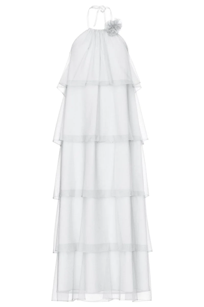 Pieces - Pcclara Sl Long Layred Dress Kca - 4785294 Bright White
