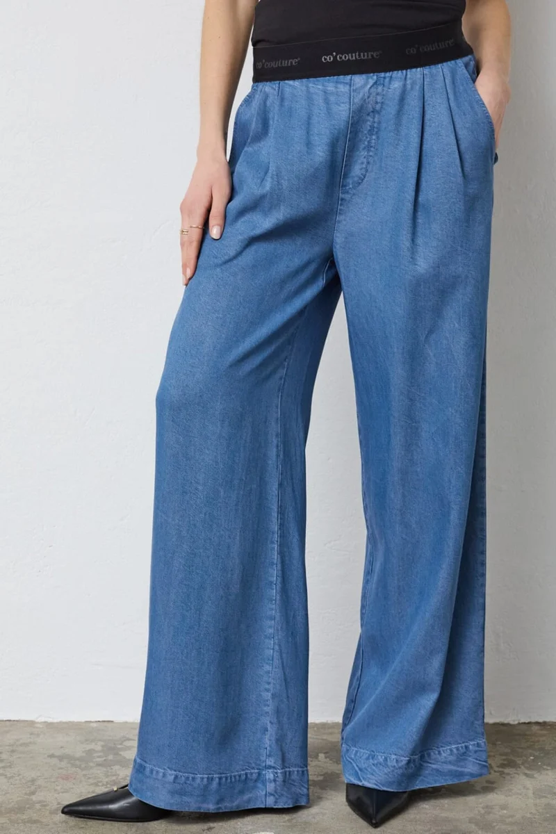 Co´Couture - Tillycc Logo Pant 41075 - 552 - Denim Blue