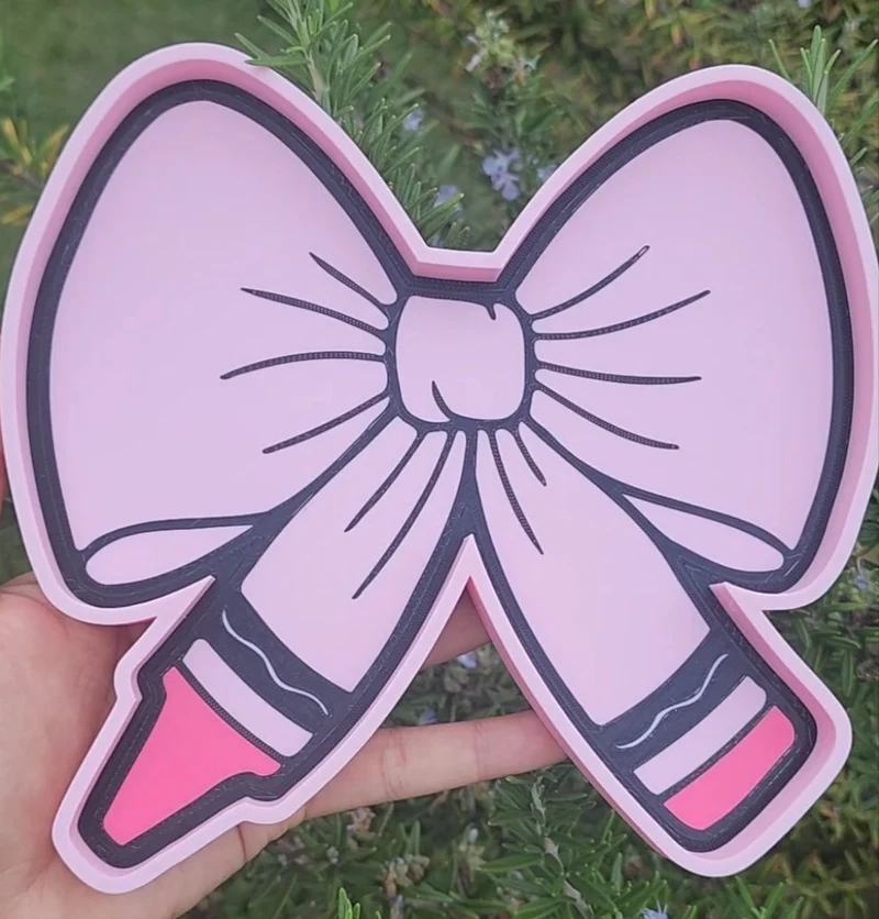 *STL FILE ONLY* Crayon Bow Bead / Trinket Tray