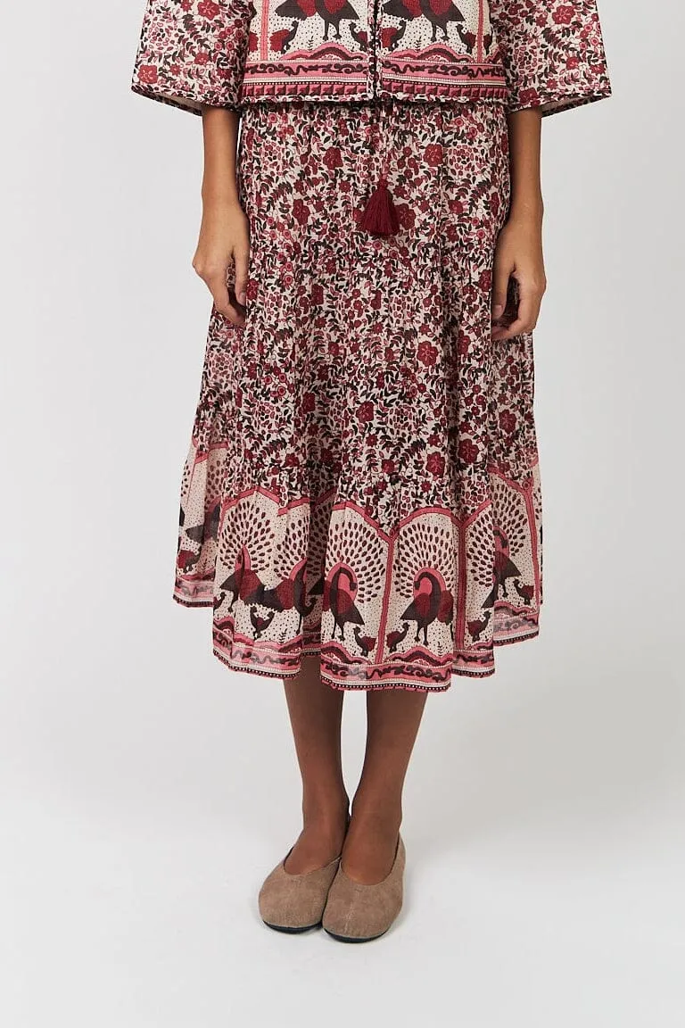 Lollys Laundry - Sunnyll Midi Skirt26179-2050 - 30 Red