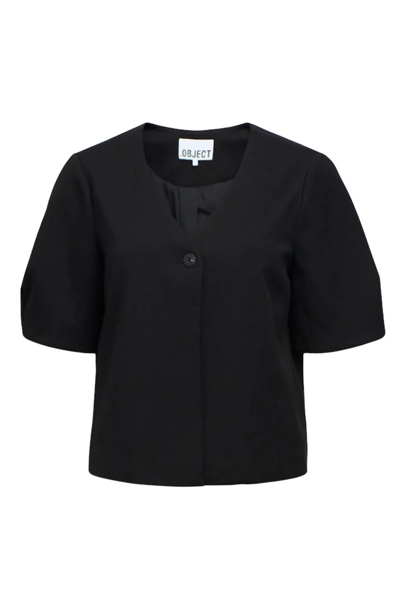 Object - Objlisa S/S Re Top - 4911794 Black