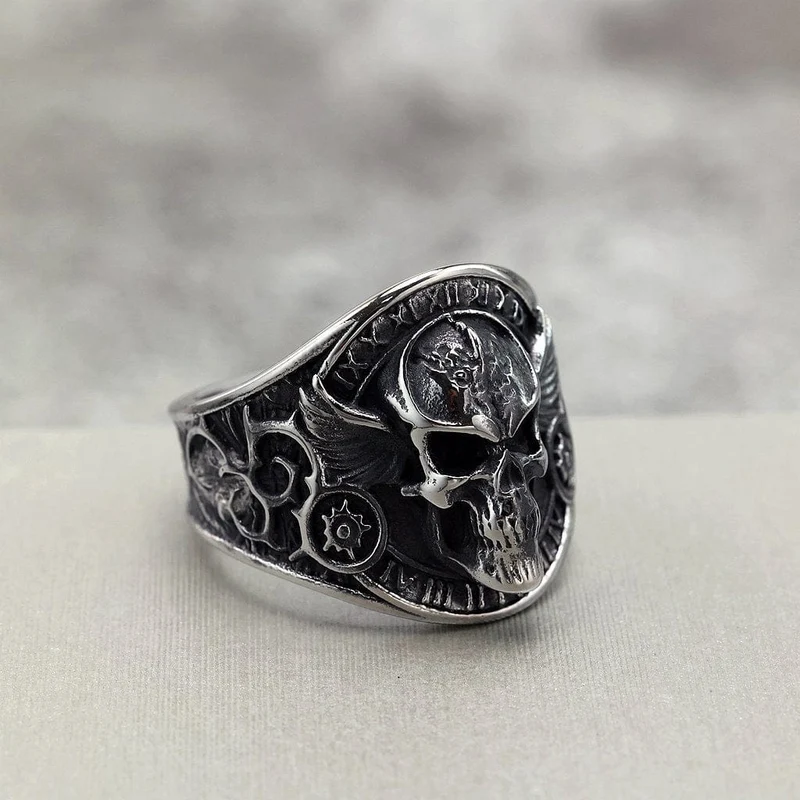 Punk Skull Ring för män